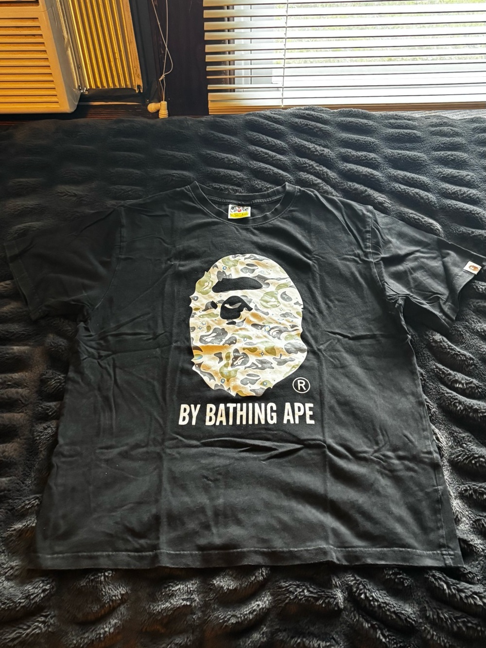 A Bathing Ape Black Camo Logo T-Shirt